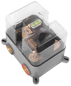 Rea Lungo, podomietková termostatická sprchová sada + BOX, čierna matná, REA-P8549