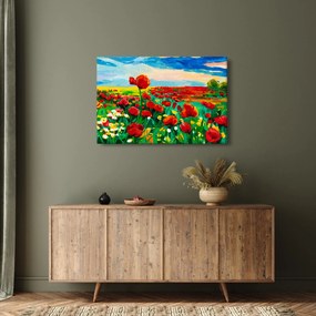 Obraz poľa s vlčími makmi (90x60 cm)