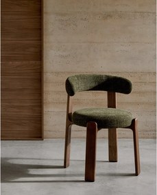 Kaki/hnedá jedálenská stolička z jaseňového dreva Granite – Kave Home