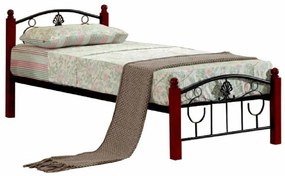 Tempo Kondela Kovová posteľ s roštom, 90x200, MAGENTA