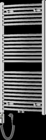 Mexen Ares, elektrické vykurovacie teleso 1200x600 mm + vykurovacia tyč 600 W, chrómová, W102-1200-600-2600-01
