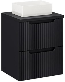 Závěsná skříňka Nova Black Gaja I s deskou a umyvadlem 50 cm černá