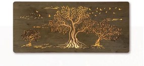 Podsvietený obraz Tri stromy na batériu