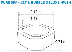 Intex | Vírivý bazén Pure Spa - Jet & Bubble Deluxe HWS 6 + Solárna sprcha UNO 35 l hliníková s LED svetlom | 19900163