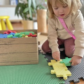 Penová podlaha na zem do detskej izby LEŇOCHOD A DÚHA 9 dielov