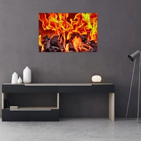 Obraz horiacich uhlíkov (90x60 cm)