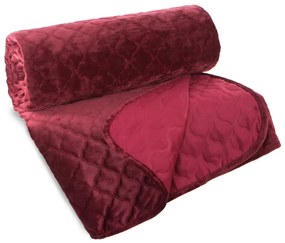 Dekorstudio Zamatový prehoz na posteľ VELVET3 v bordovej farbe Rozmer prehozu (šírka x dĺžka): 170x210cm
