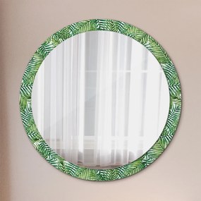 Okrúhle ozdobné zrkadlo Tropická dlaň fi 100 cm