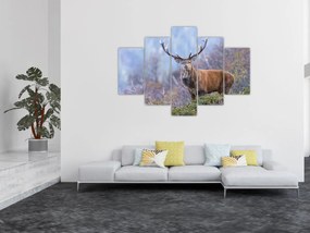 Obraz - Jeleň v krajine (150x105 cm)