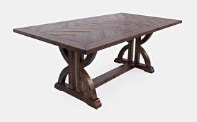 Jedálenský rozkladací stôl Avola 152/198 cm z masívu tmavohnedý