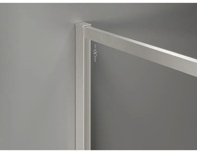Mexen Kioto-F, sprchová zástena s rámom 90 x 202 cm, 8 mm šedé sklo, oceľový profil, 800-090-104-97-40