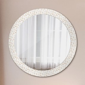 Okrúhle zrkadlo s potlačou Perie fi 80 cm