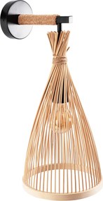 Toolight Boho, nástenné svietidlo 1xE27 APP1340-1W, čierna-hnedá, OSW-05777