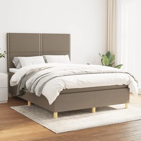 Boxspring posteľ s matracom sivohnedý 140x190 cm látka 3142253