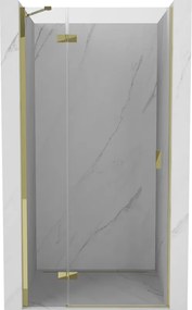 Mexen Mist-H, 1-krídlové sprchové dvere ľavé 100 cm, číre sklo, zlatý lesklý profil, 8A5-100-000-50-00-L