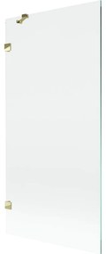 Mexen, Mexen Lunar 1-krídlová vaňová zástena 90 x 150 cm, transparentná, zlatá - 897-090-000-50-00
