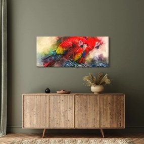 Obraz červených papagájov ara (120x50 cm)
