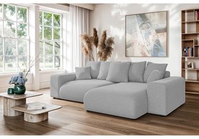 Svetlosivá rozkladacia rohová pohovka s úložným priestorom (variabilný roh) Luma – Ropez