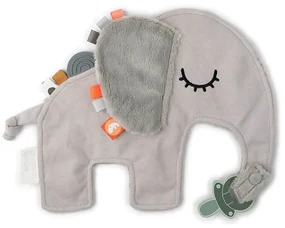 Sivá maznacia hračka s pútkom na cumlík Done by Deer Cozy Friend Elphee