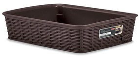 STEFANPLAST Úložný kôš Elegance M, hnedý