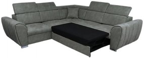 Rohová rozkladacia sedačka GRENADE ZARIA L sivá
