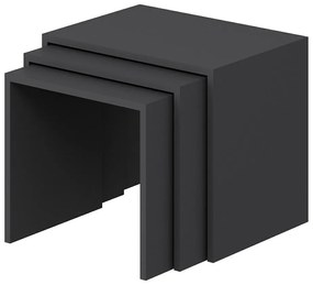 Skladací stôl Alya Anthracite, 3 ks