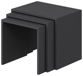 Skladací stôl Alya Anthracite, 3 ks