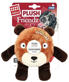 GiGwi Pískacia hračka pre psov Plush Friendz medveď, 17 x 16 x 2,5 cm