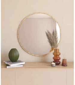 Nástenné zrkadlo OZZE pr. 60 cm hnedá