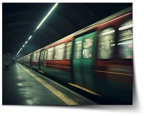 Sablio Plagát Metro na tmavej stanici - 60x40 cm