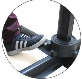 Veľký záhradný slnečník v béžovej farbe 3 x 4 m