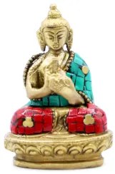 Mosadzná figúrka buddhu - požehnanie (malá)