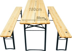 Drevený pivný set - 180cm, 50cm
