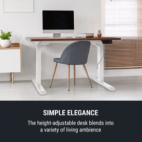 OneConcept Multidesk Comfort, výškovo nastaviteľný písací stôl, elektrický, výška 62 – 128 cm, biely