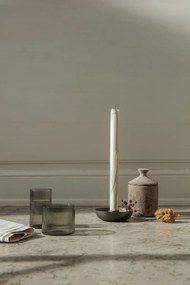 ferm LIVING Nízke poháre Ripple dymové 4 x 200 ml