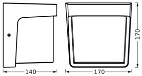 Ledvance - LED Vonkajšie nástenné svietidlo ENDURA STYLE IHSAN LED/11W/230V IP65