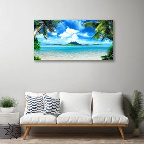 Obraz Canvas Palmy more tropický ostrov 120x60 cm
