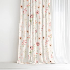 Goldea dekoračný záves - ružové kvietky 240x150 cm