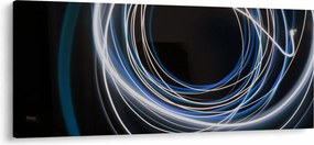 Obraz modrých liniek (120x50 cm)