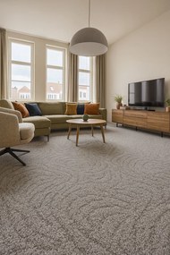 ITC, Koberec metráž Spring 6490, na mieru, šíře 4m,5m, šedá, filc, detská izba