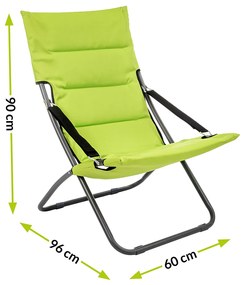 Plážové lehátko Vicare - limetková