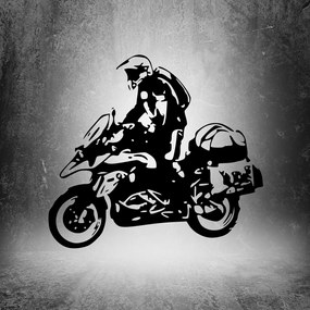 Veselá Stena Samolepka na stenu na stenu Motorka BMW GS Enduro Farba: černá