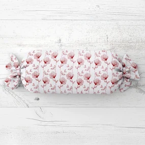 Biante Vankúš valec bonbon Sandra SA-253 Červené poľné kvety 15x40 cm