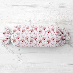Biante Vankúš valec bonbon Sandra SA-253 Červené poľné kvety 15x60 cm