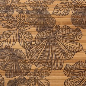 Predložka do kúpeľne Blackflower, 50x80 cm, čierna/hnedá