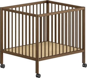 Hnedá detská ohrádka z bukového dreva 95x75 cm Dino – Vipack