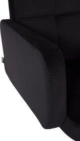 Barová stolička Los Angeles - zamat, biely rám - čierna