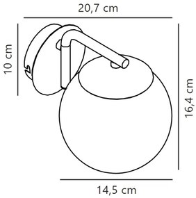Nordlux - Nástenná lampa GRANT 1xE14/40W/230V čierna
