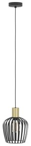 Eglo 901036 - Luster na lanku EMPOLI 1xE27/40W/230V čierna/zlatá