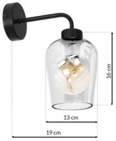 Nástenné svietidlo SANTIAGO 1xE27/60W/230V číra